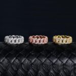 Anillo Cuban Link de Moissanita en Plata 925 - Imagen 2