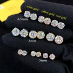 Pendientes de Moissanita Engaste de 4 Garras en Plata 925 - Imagen 4
